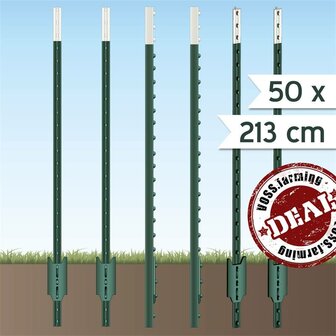 VOSS. T-post, t-paal, 213 cm, groene metalen weidepaal