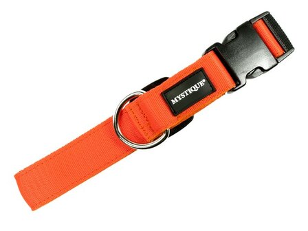 Mystique&reg; Nylon collar profi 30mm neon orange 40-50cm