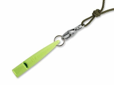 ACME whistle 211 1/2 lime green + lanyard