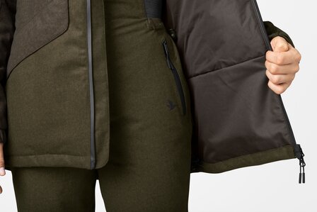 Seeland Avail Aya Insulated Jacket - Pine green / Demitasse brown