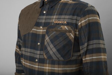 H&auml;rkila Jarne Shooting L/S Shirt - Dark olive