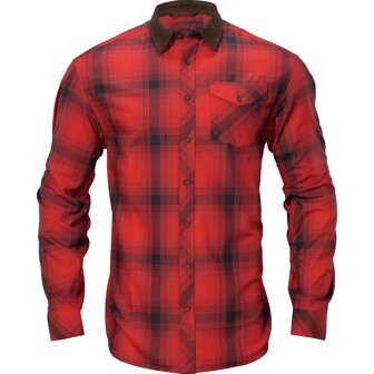 140111935 - Harkila driven hunt flannel shirt red/black check