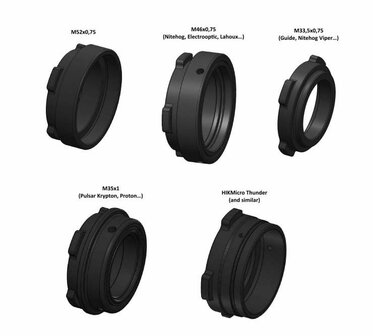 Rusan Modulair Adapter Connector MCR-M43P - &nbsp;M43x0,75 (Liemke Luchs, Liemke Merlin, Nightpearl, Leica Calonox)