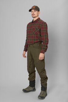 Seeland Gen Flannel Shirt - Red forest check