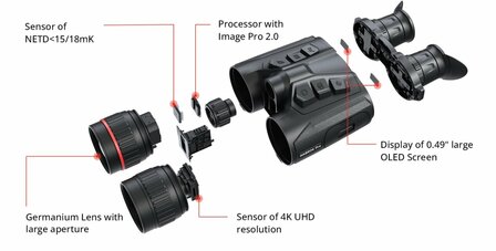 Hikmicro Habrok Pro HX60LN Thermische en Restlicht Verrekijker