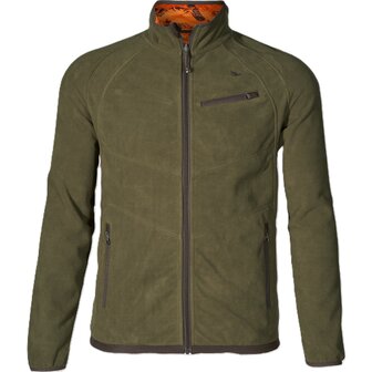 Seeland Vantage Reversible Fleece - Pine green/InVis orange blaze