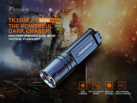 Fenix TK35UE V2.0 Zaklamp &ndash; 5000 Lumen Kracht in Uw Handen