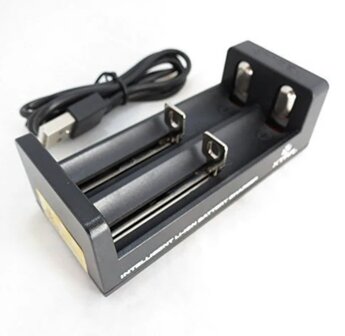 XTAR MC2 &ndash; 2 Bay USB lithium batterijlader