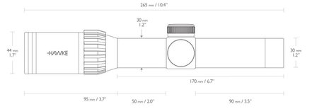 18200&nbsp;Hawke Frontier 30 1-6x24 L4A Dot