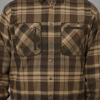 Pajala Shirt L/S, Beige w/brown