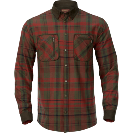 Pajala Shirt L/S, Red autumn check