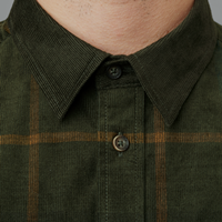  Kaldfjord corduroy check , Willow green check