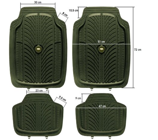 Voetenmatten set voor in de auto