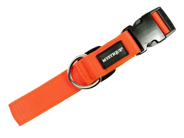 Mystique® Nylon collar profi 30mm neon orange 40-50cm