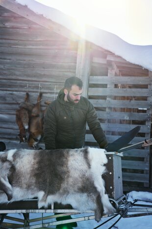 Härkila Logmar Insulated Packable Hooded Jacket - Willow green