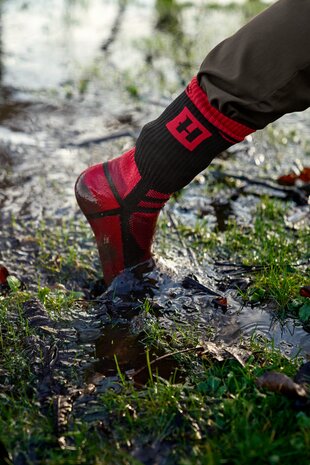 Härkila Waterproof Sock - Red /Black