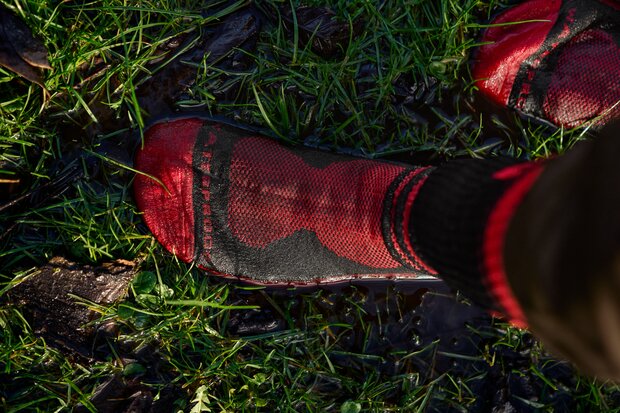 Härkila Waterproof Sock - Red /Black