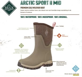 Muck Boot Arctic Sport II Mid Taupe/Chocolate