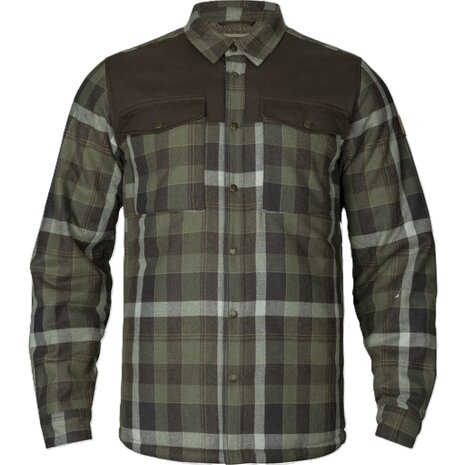 Härkila Asmund Insulated Wool Shirt Jacket - Willow green/Phantom