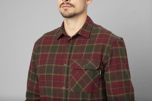 Seeland Gen Flannel Shirt - Red forest check