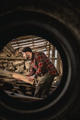 Seeland Gen Flannel Shirt - Red forest check