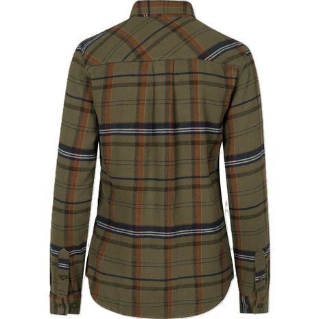 Seeland Skye Flannel Shirt Dames - Grape Leaf/Terracotta Check