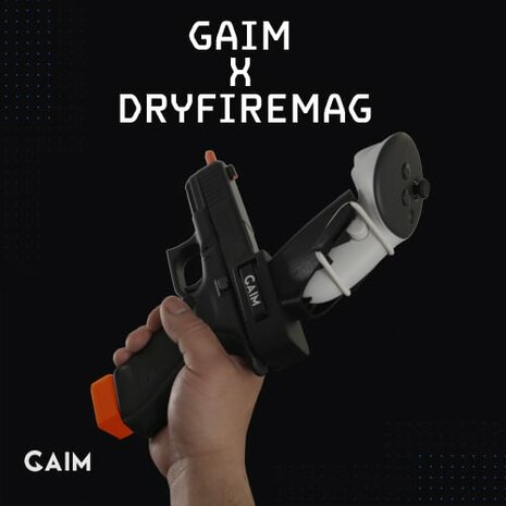 GAIM x DryFireMag trailingsmagezijn voor Glock