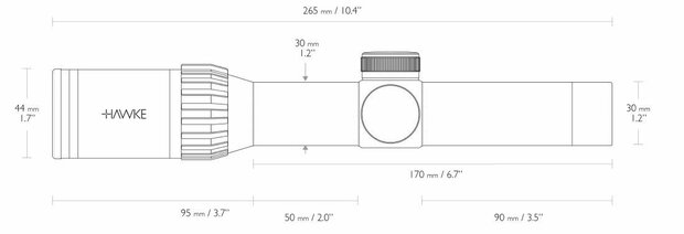 18320 Hawke FRONTIER FFP 3-15×50 MIL EXT